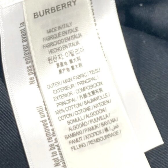 BURBERRY 8050066 logo hat hat bucket hat bob hat hat cotton Black main image 4